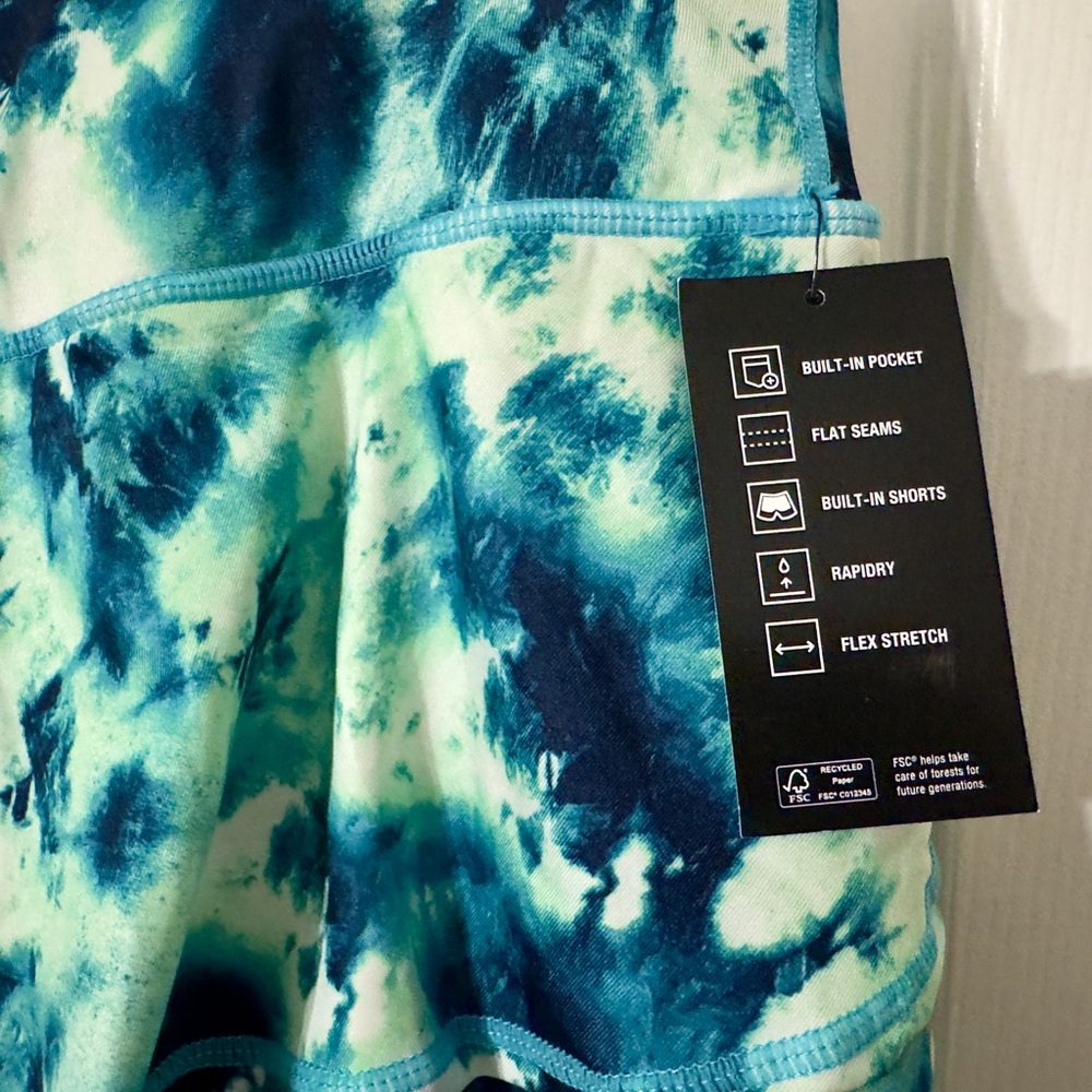 Women's Tie-Dye Skirt - Blue and White - Picture 5 of 6